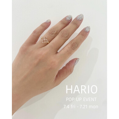 HARIO  リング“ホワイトフラワー”