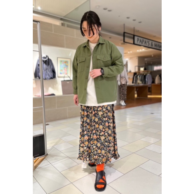 【Shinzone】UTILITY SHIRT & 別注ORIENTAL FLOWER SKIRT