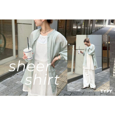 【今週入荷！！】【累計販売数１万枚突破】シアーバンドカラーシャツ