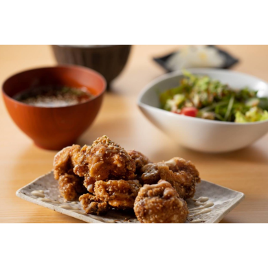 博多明太唐揚げ定食も人気です‼️