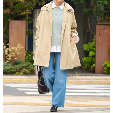 【花粉・UV・雨をブロック】どんな天気も味方にする、UVカットステンカラーコート