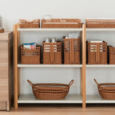 見せる収納を楽しもう。水洗いOKなラタン調バスケット全7種が登場