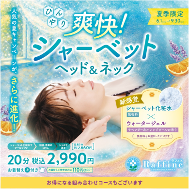 夏季限定 爽快!シャーベットヘッド&ネック