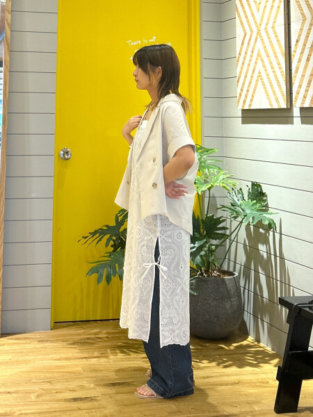 レースが大人っぽいカジュアルミックスコーデ🌱