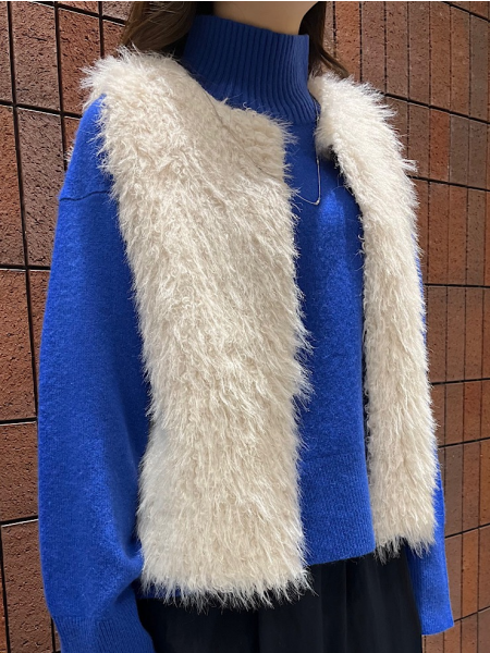 冬のウールニットコーデ