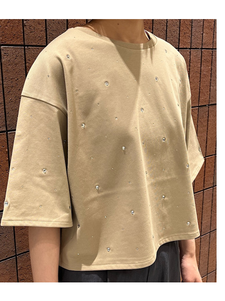 ラインストーンTシャツ