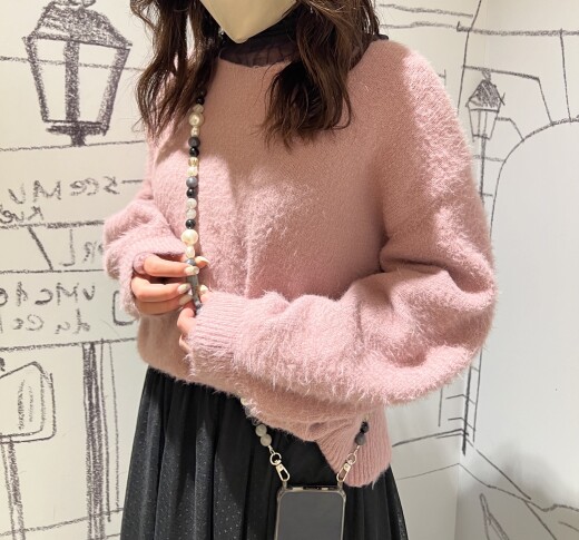 シャギーVネックニット プルオーバー